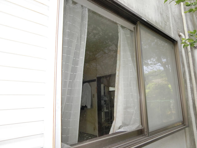 窓の防犯対策　防犯ガラス取替え工事　施工事例　名古屋市守山区